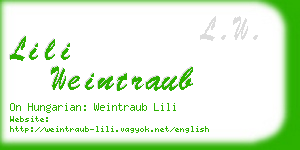 lili weintraub business card